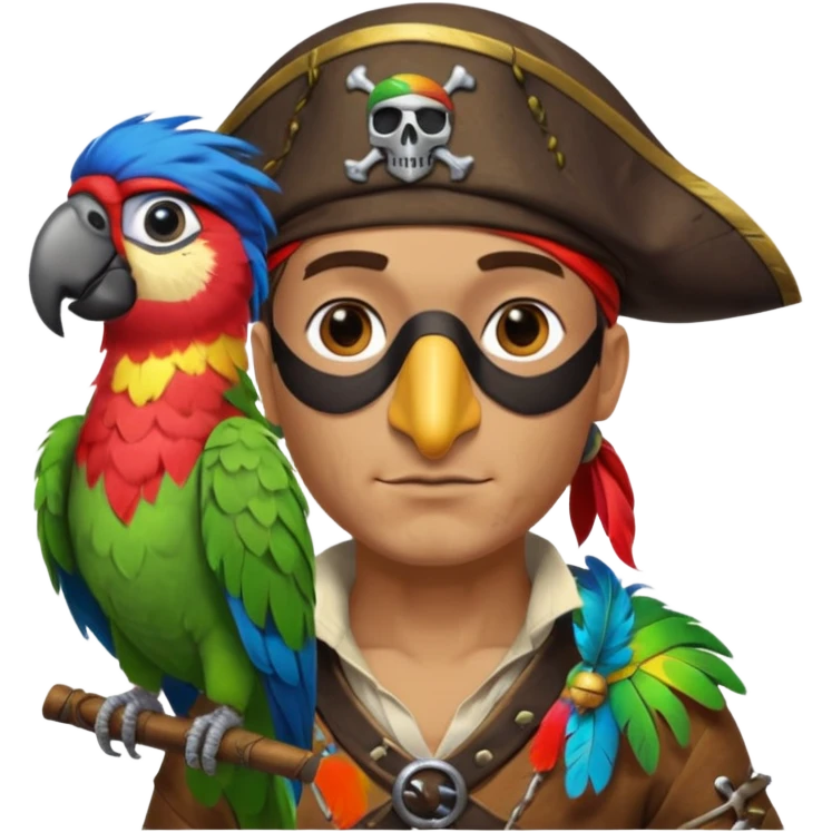 pirate and parrot emoji