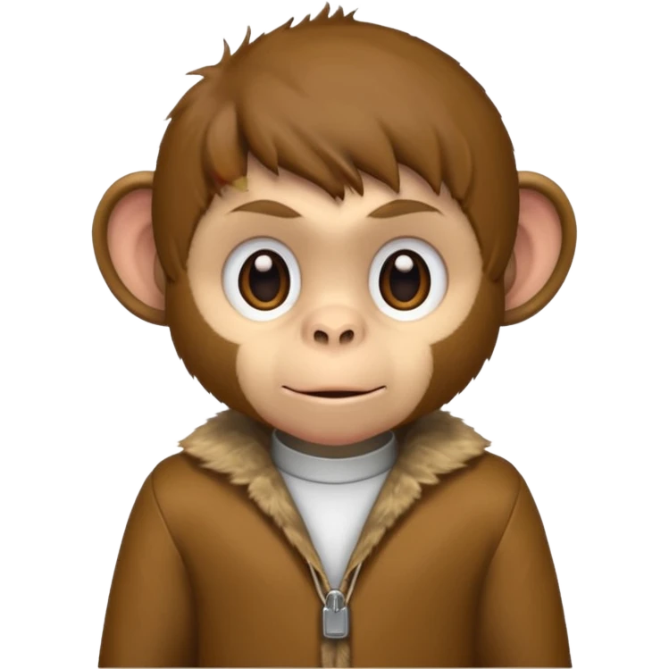 Un singe qui est habillé comme un garçon emoji