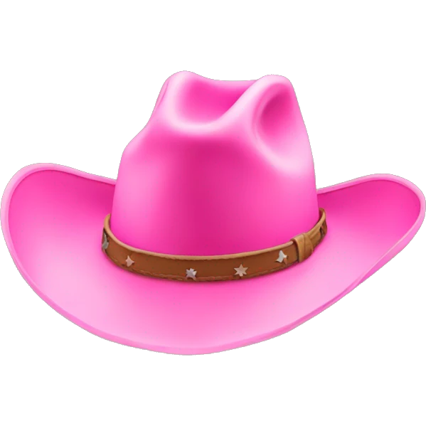 a pink and aesthetic cowboy hat emoji