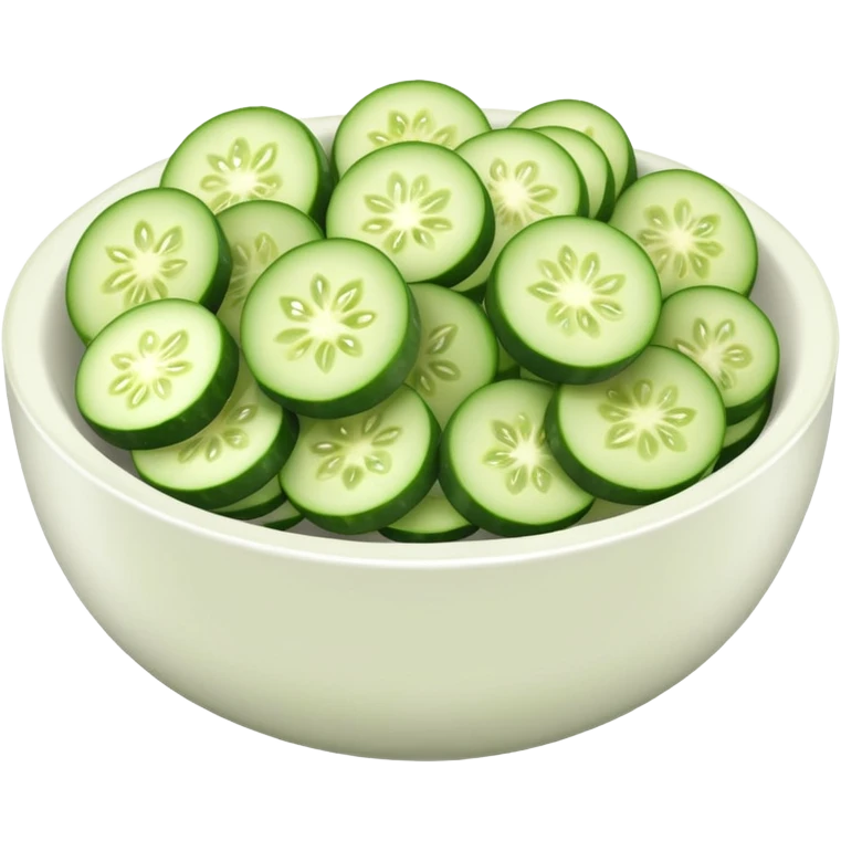 cucumber salad in a bowl, fresh and green emoji
