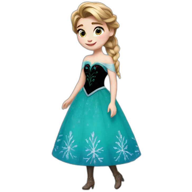 Anna from frozen with dress emoji