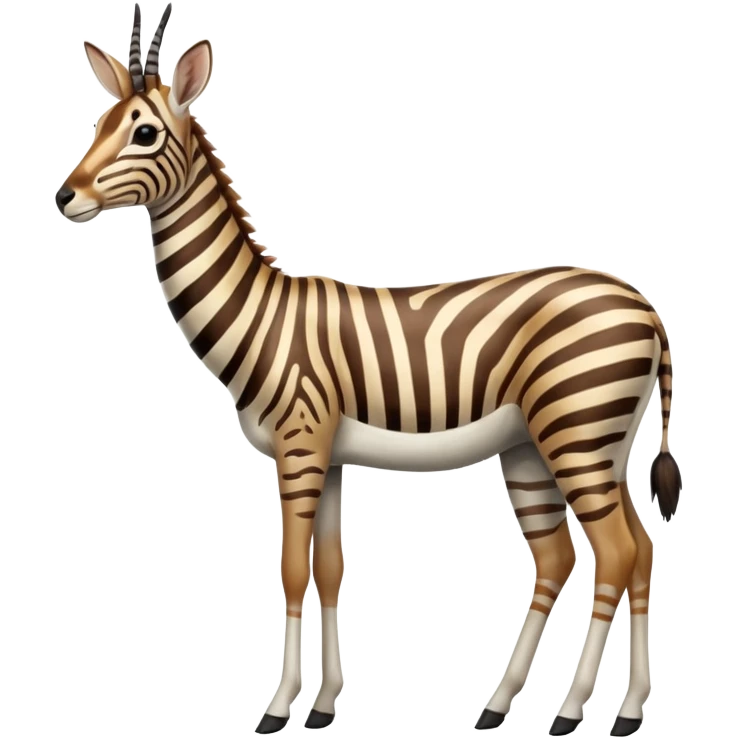 Zebra-antelope-gazelle-hybrid, full body emoji