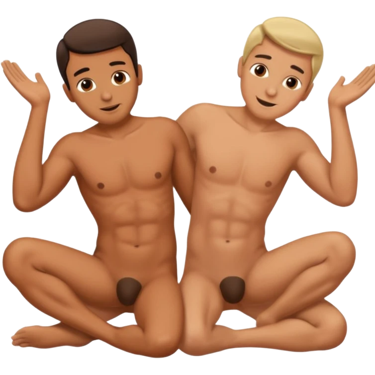 69 sex position of male male nude emoji