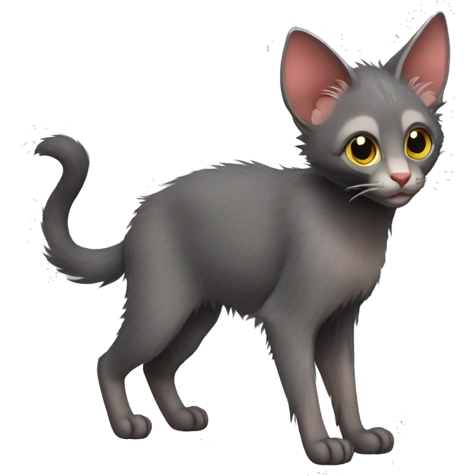 Lykoi Cat full body emoji