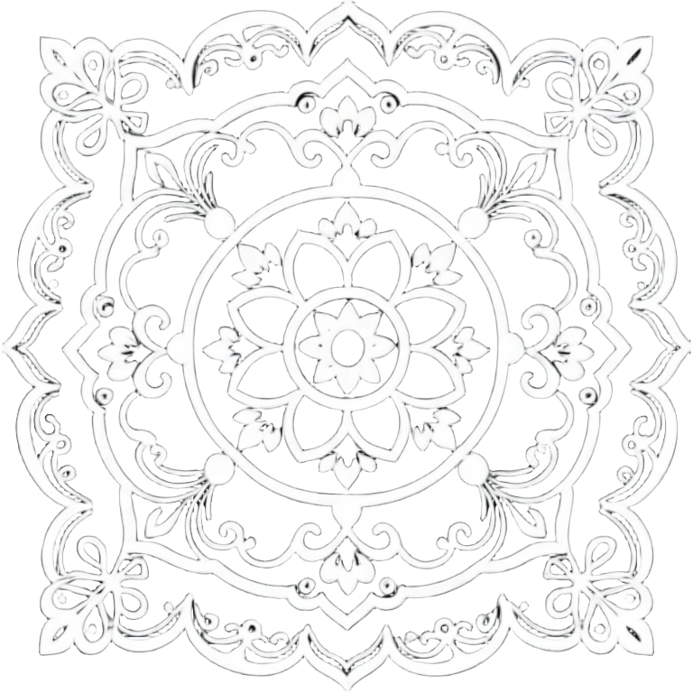 Black color kolam emoji