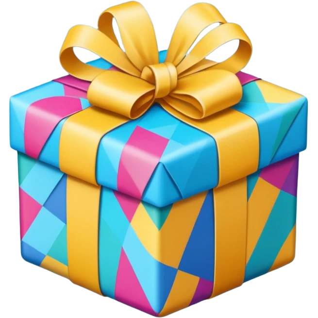 I want to generate a 3d image of a gift emoji