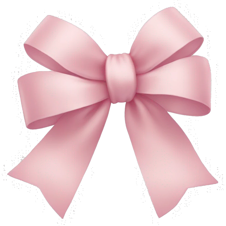 light pink ribbon bow emoji