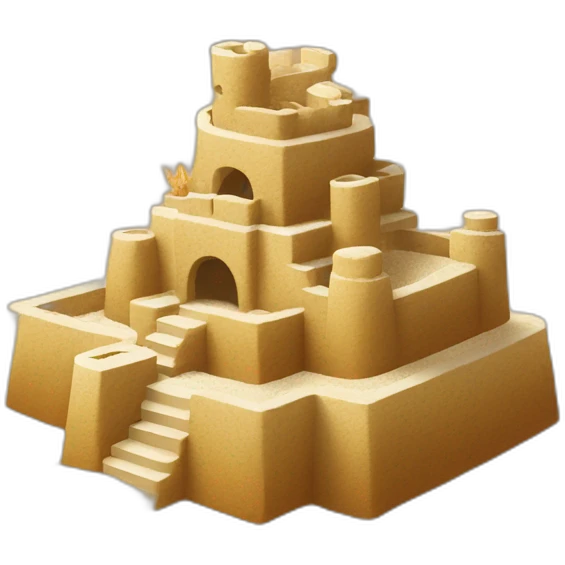 bread sand castle emoji