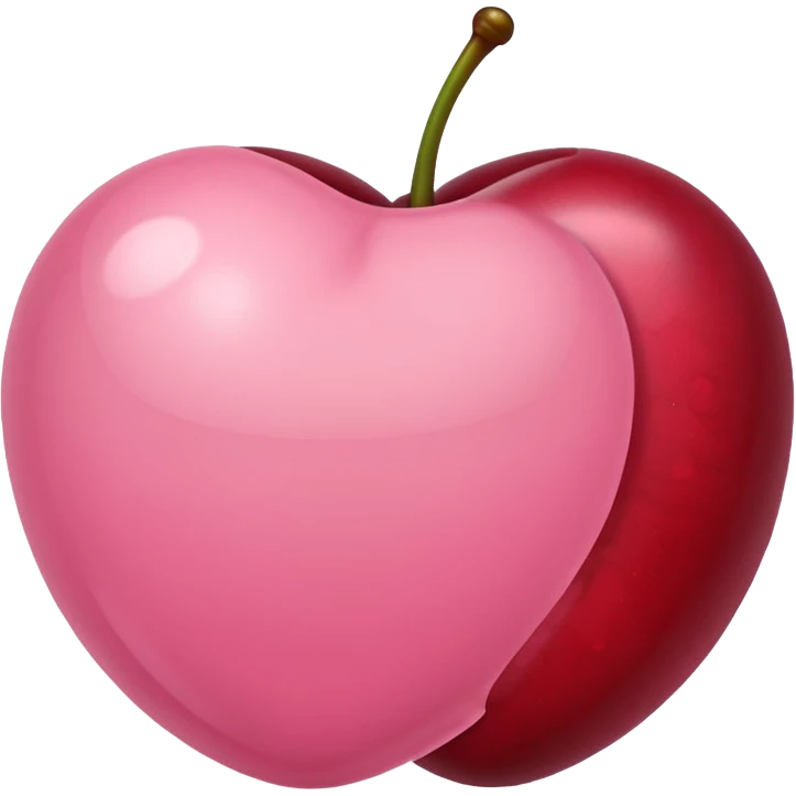 Baby Pink colored cherries emoji