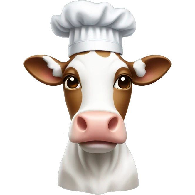 Cow with chef hat emoji