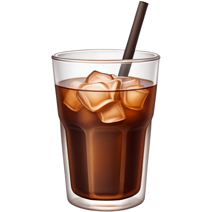 Rose Cold brew mini glas coffee without straw emoji