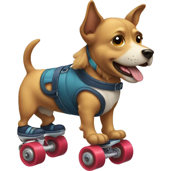 Dog with roller skates emoji