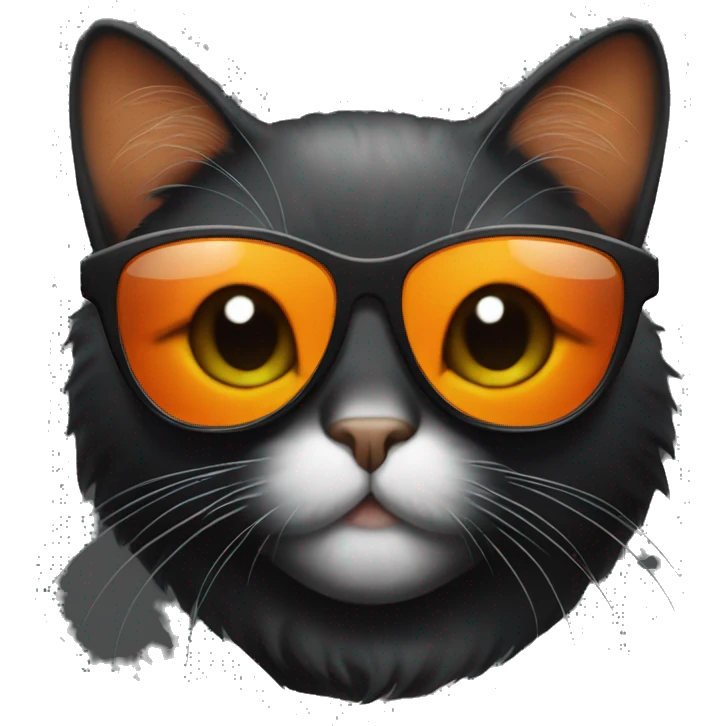 Black and orange cat with sunglasses emoji