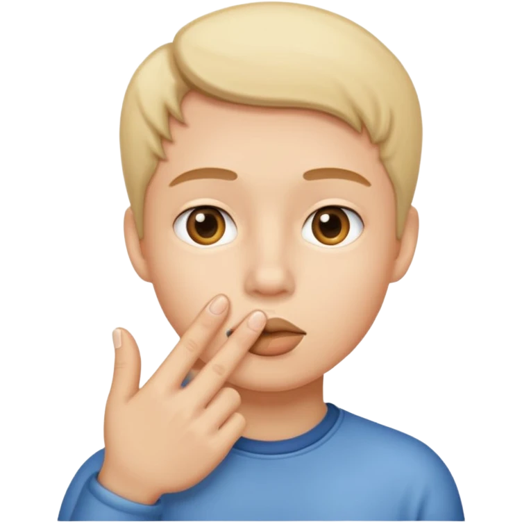 Shh finger emoji