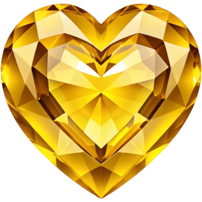 yellow heart with a crystal effect emoji