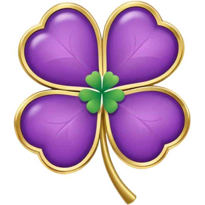 lucky white and purple emoji