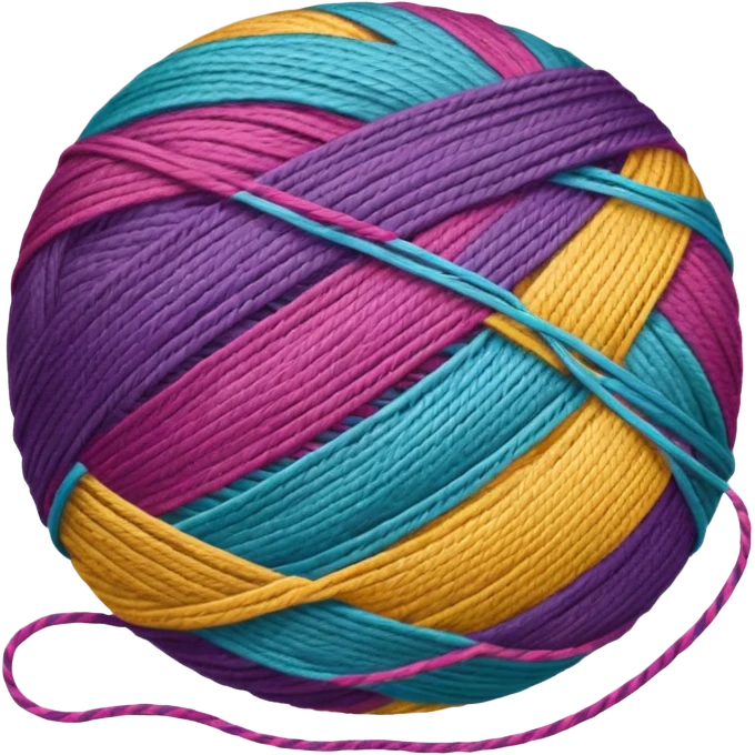 ball of knitting thread with tape emoji