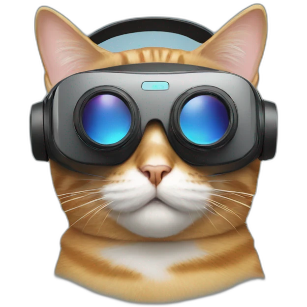 cat wearing vr headset emoji