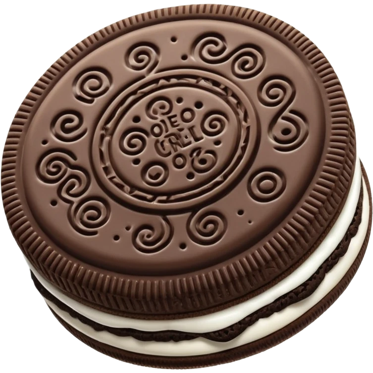 A stylish oreo emoji