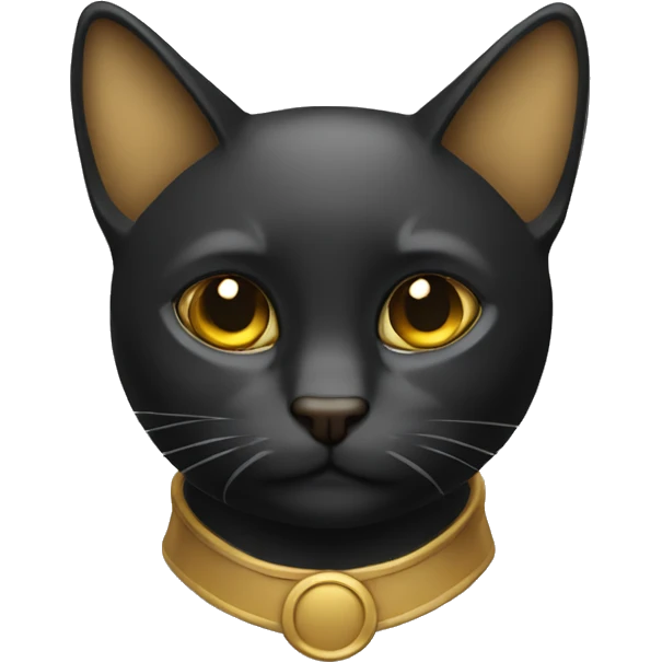 Gato con sobretodo negro y dorado  emoji