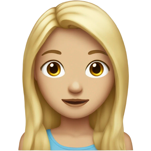 Blonde girl with brown eyes and freckles emoji