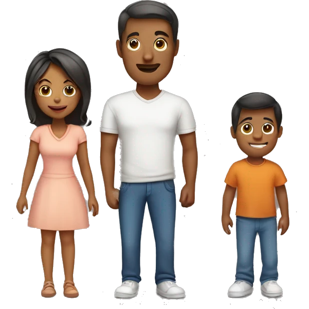 mom dad son daughter family emoji