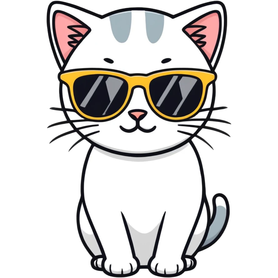 Cat with sunglasses emoji