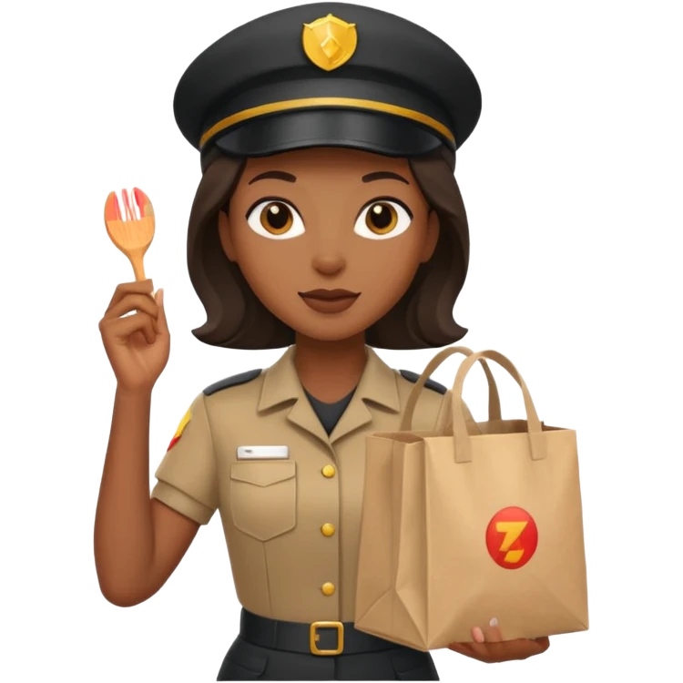Food Delivery Courier black woman emoji