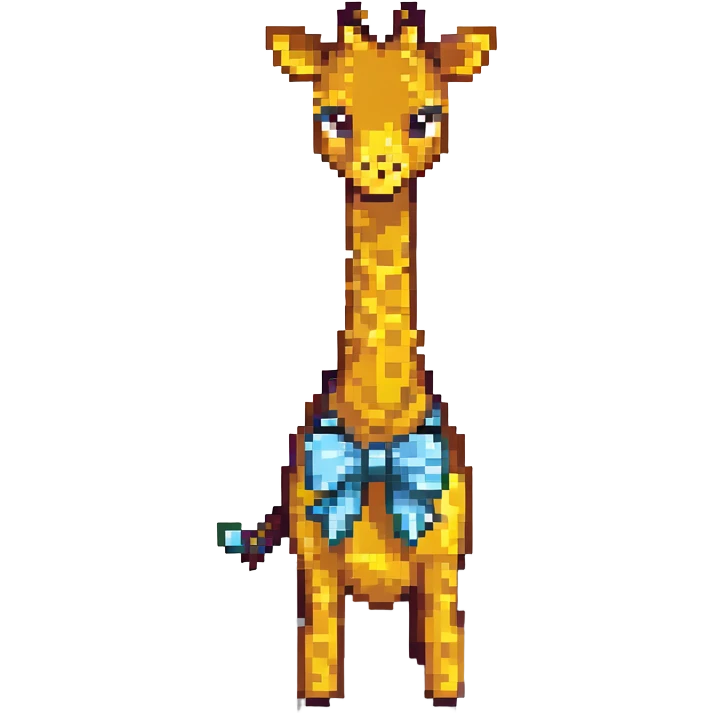 giraffe with a bow emoji