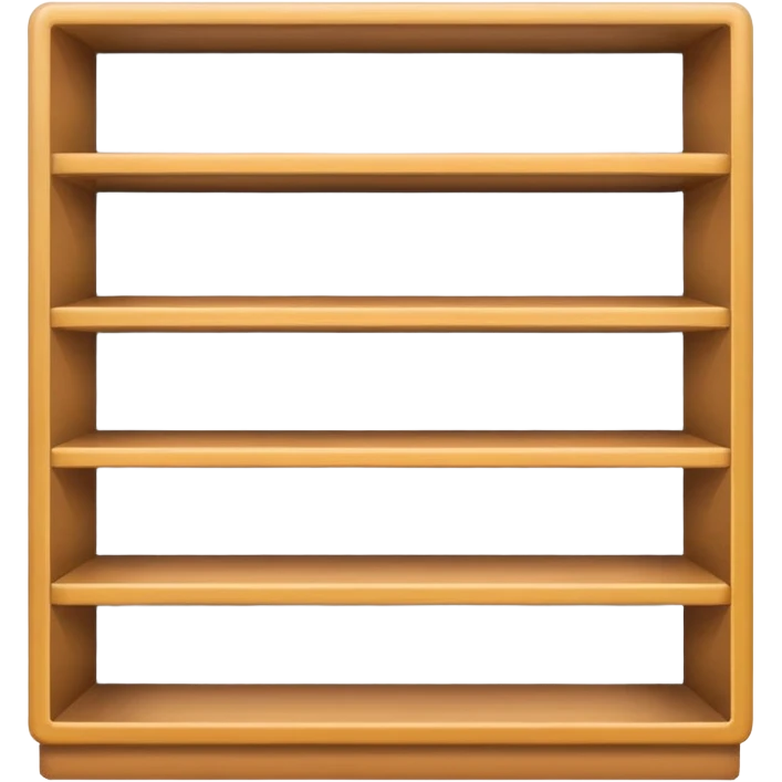 emoji of open magazine, inside the magazine there are illustrated empty shelfs emoji