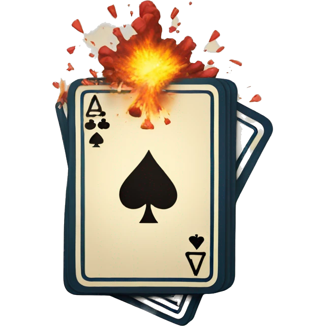 A deck of card Explode emoji