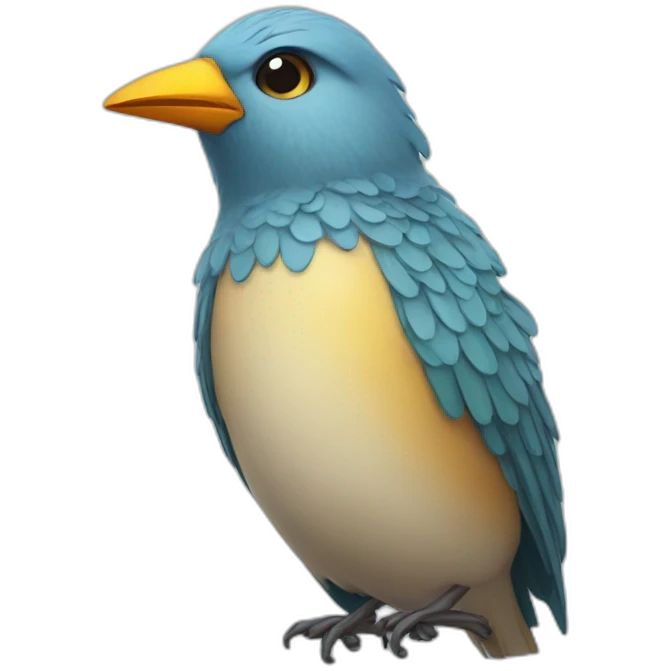 thinking bird emoji