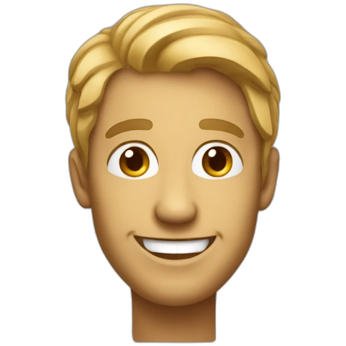Charming man emoji with a bold, inviting expression and a hint of sophistication in his grin. emoji