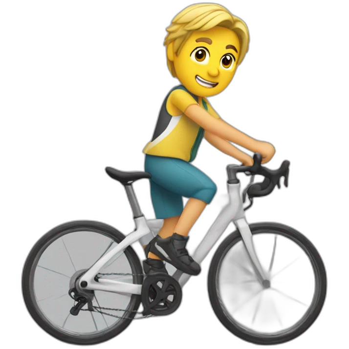 Tadej pogacar sur vélo emoji