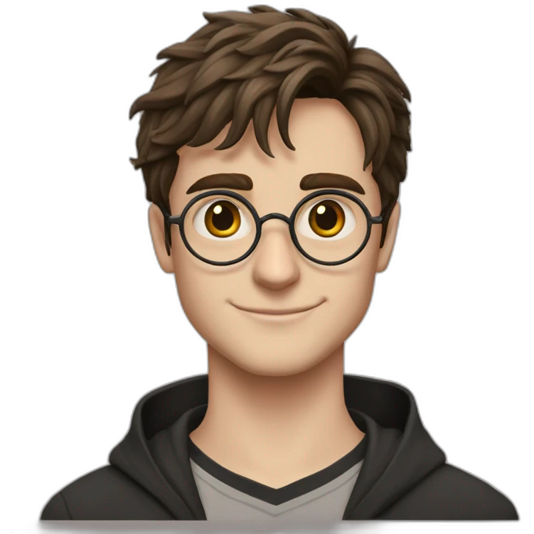 Harry Potter com a vassoura emoji