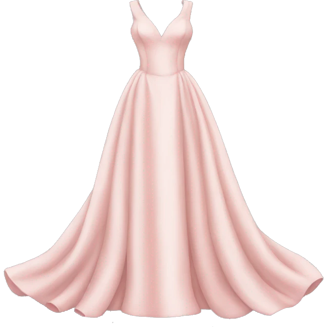 Elegant blush pink gown emoji