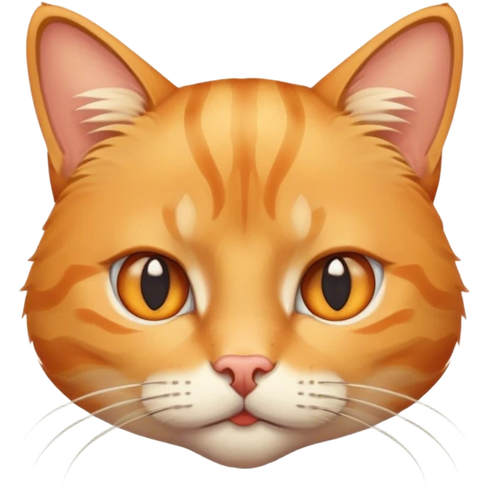 Orange Tabby Cat squinted eyes emoji