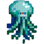 Colorful squid swimming in the ocean emoji