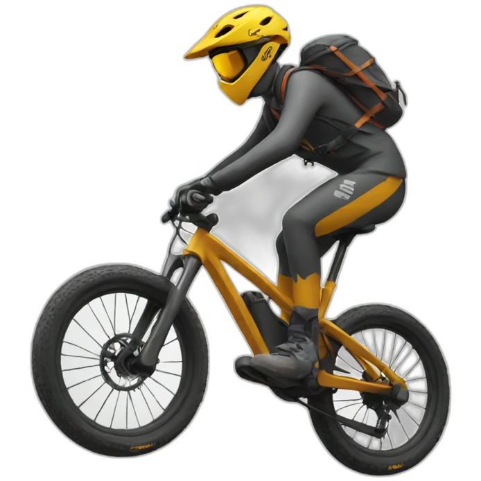 downhill mountain biking emoji