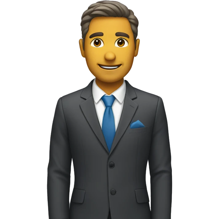 a man in 啊suit emoji