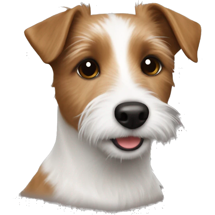 Light brown wire haired jack russell emoji