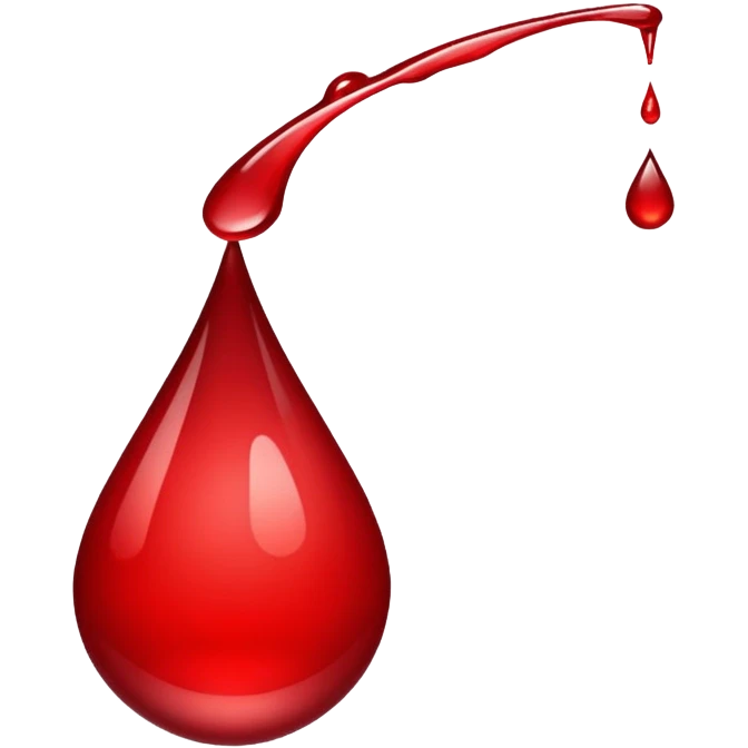 Blood red water drop emoji