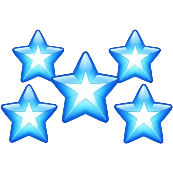three blue stars spark like this, no other colors ✨ emoji