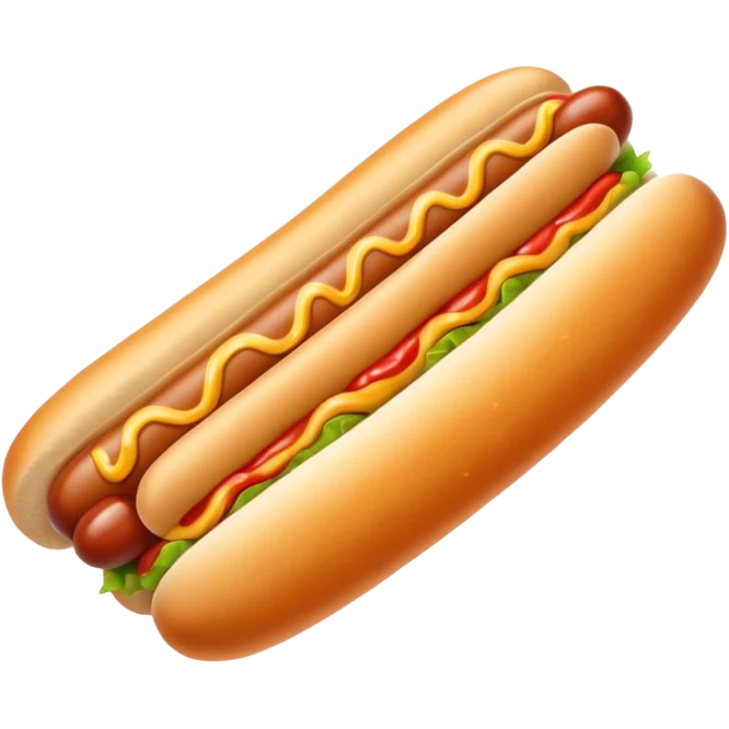 hot dog with french fries and ketchup emoji