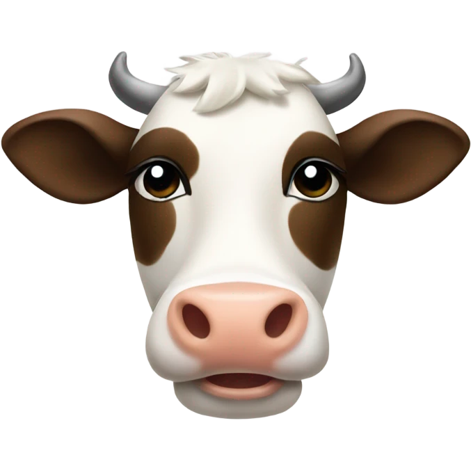 Cuddly stuffed dairy cow emoji