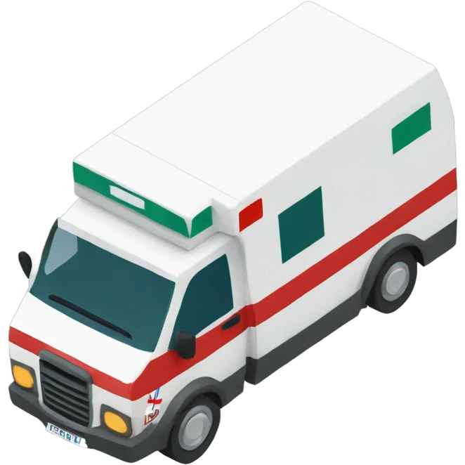 isometric british ambulance emoji