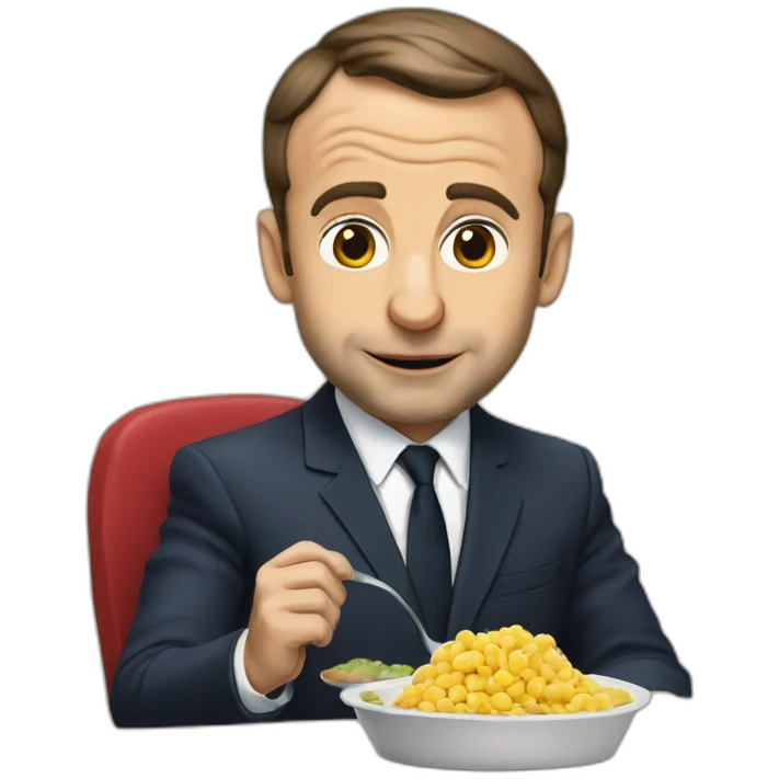 Macron qui mange un rat emoji