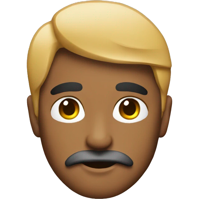 hot guy with mullet and mustache  emoji