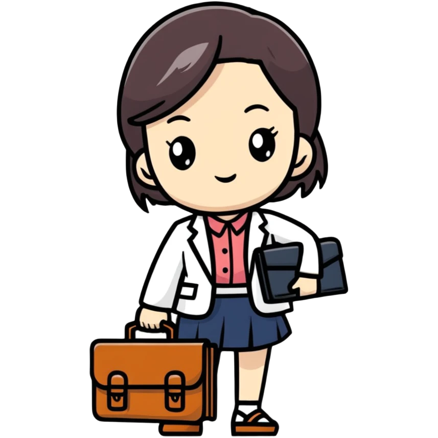 Japanese professional girl with briefcase emoji