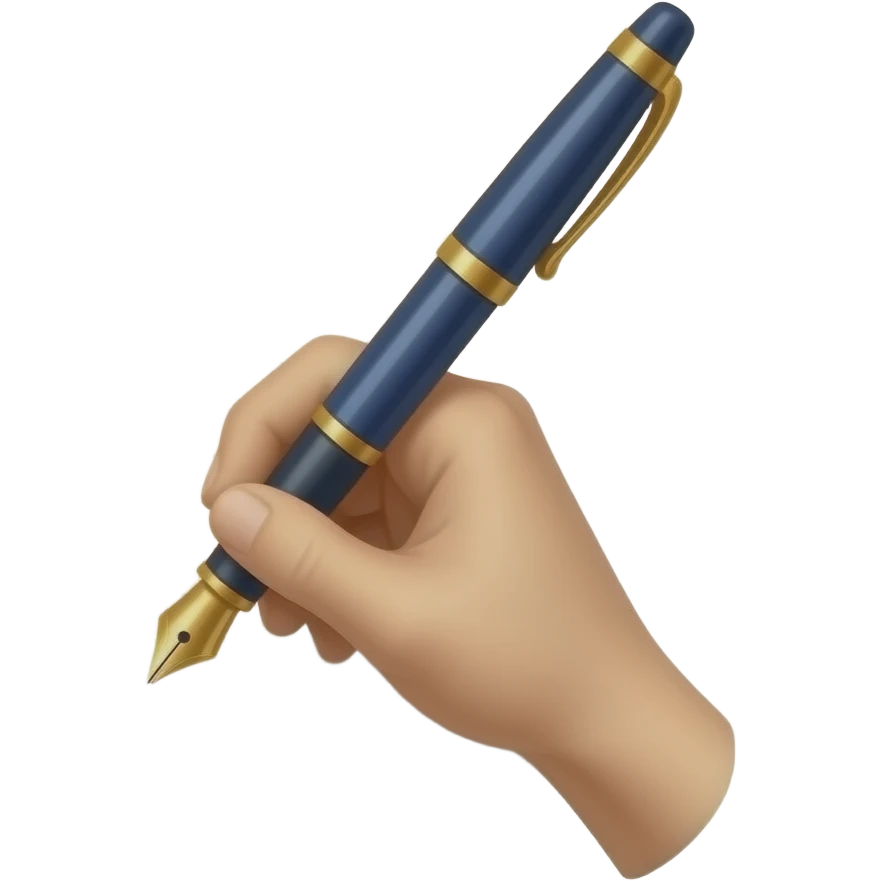 pen writing on paper. "Quotation" as header text. emoji